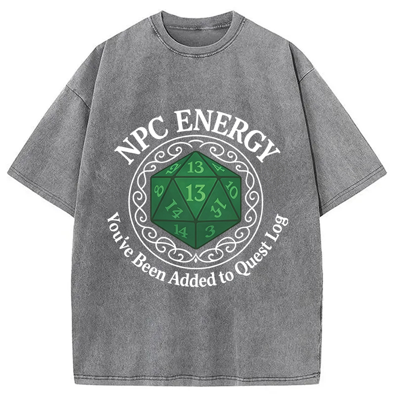Modecanvas NPC Energy DTG Printing Washed T-Shirt