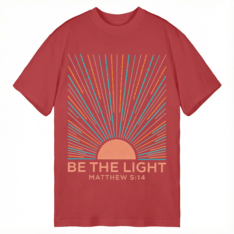 Modecanvas Be The Light DTG Printing Classic T-Shirt-modecanvas