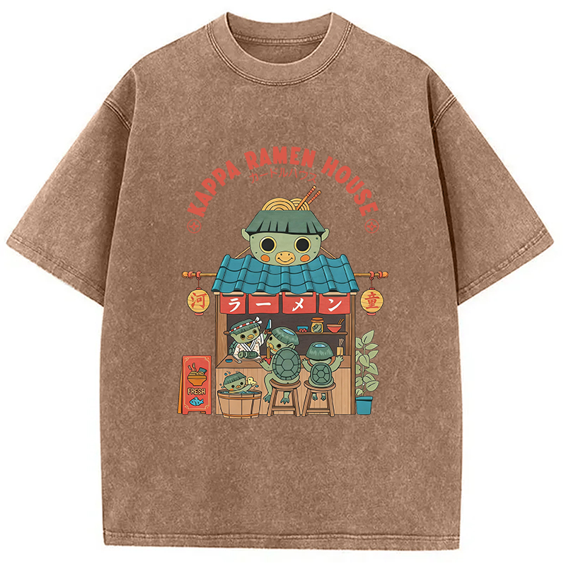 Modecanvas Kappa Ramen House DTG Printing Washed T-Shirt