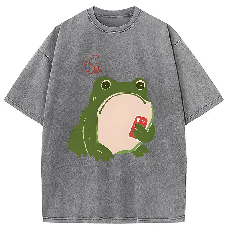 Modecanvas Ugh Matsumoto Hoji Frog Washed T-Shirt