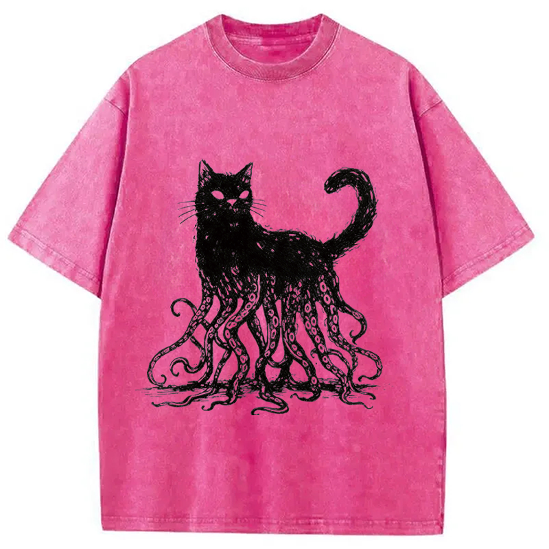 Modecanvas Catpus DTG Printing Washed T-Shirt