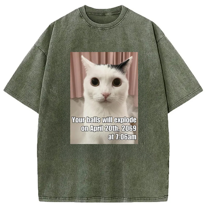 Modecanvas Your Balls Will Explode | Funny Washed T-Shirt