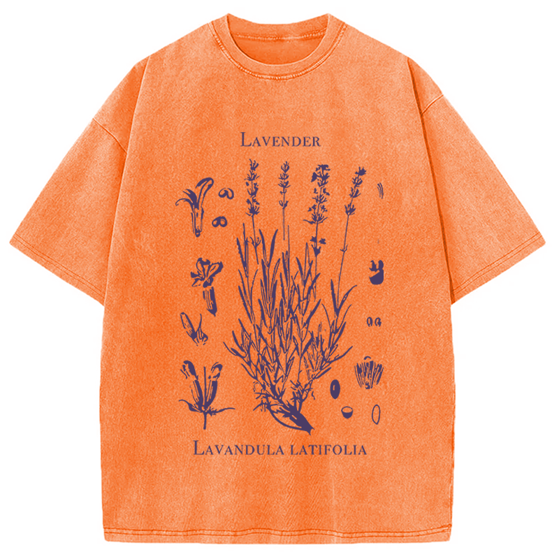 Modecanvas Retro Lavender DTG Printing Washed T-Shirt