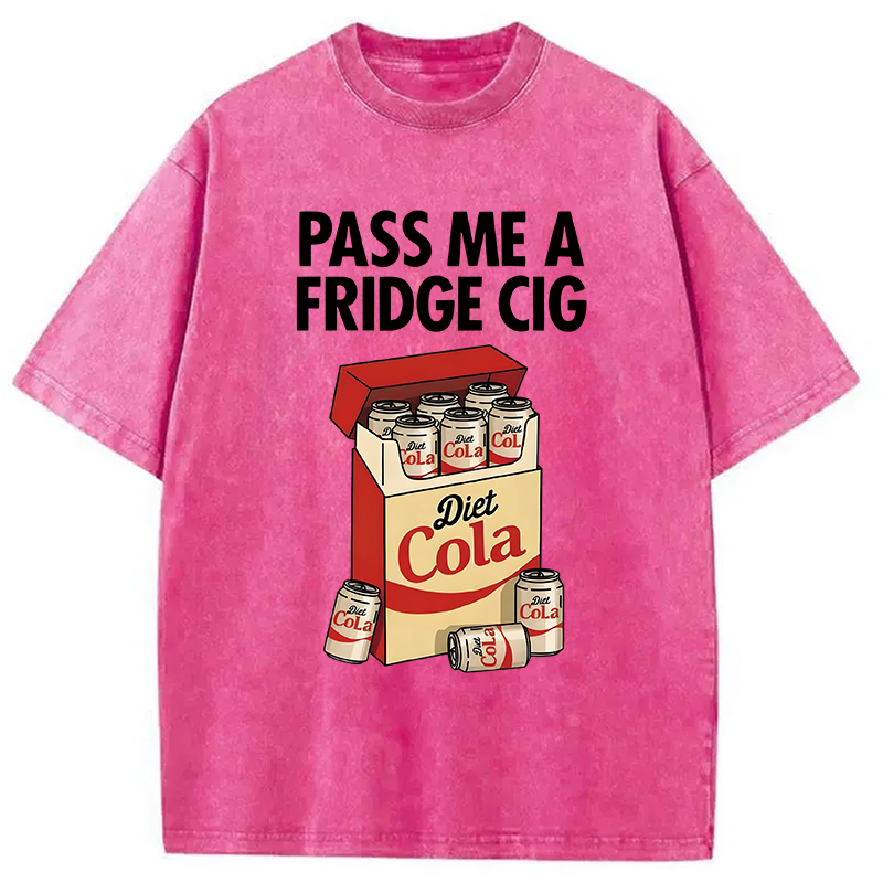 Modecanvas Diet Cola Cigarette Pack Washed T-Shirt-modecanvas