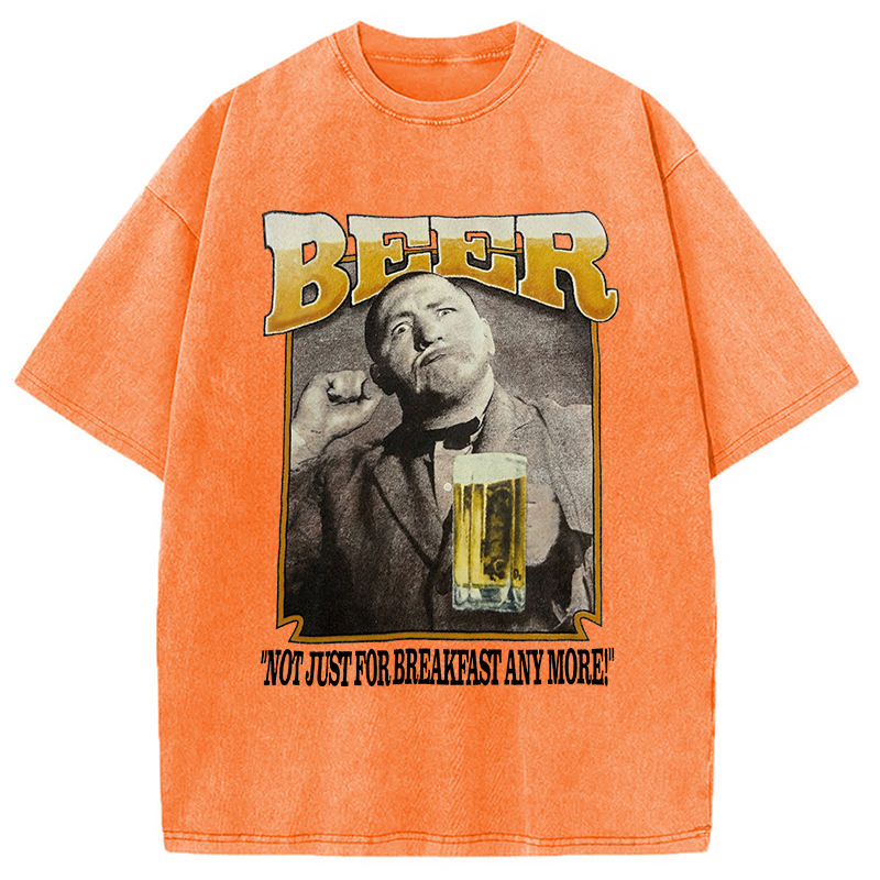 Modecanvas The Three Stooges BEER Breakfast Washed T-Shirt