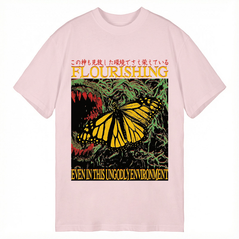 Modecanvas Flourishing Butterfly DTG Printing Classic T-Shirt-modecanvas