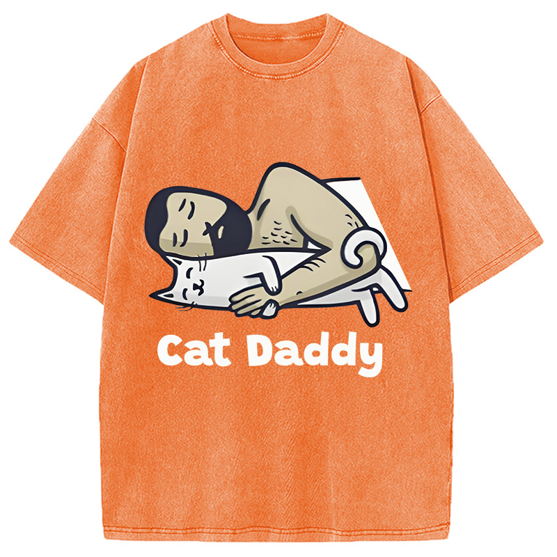 Modecanvas Cat Daddy Washed T-Shirt