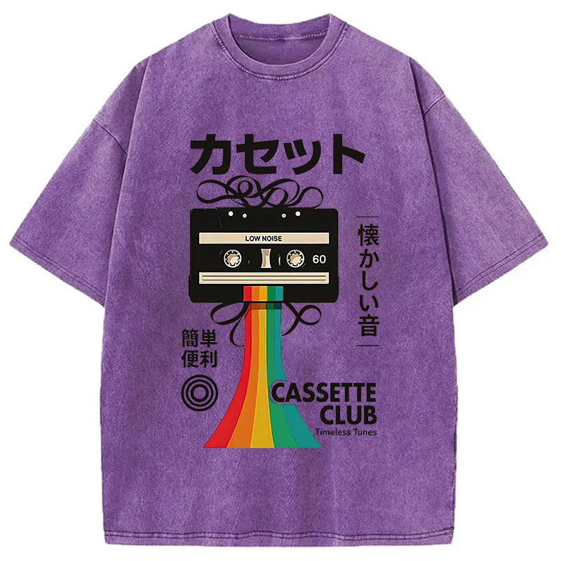 Modecanvas Colored Tape Washed T-Shirt