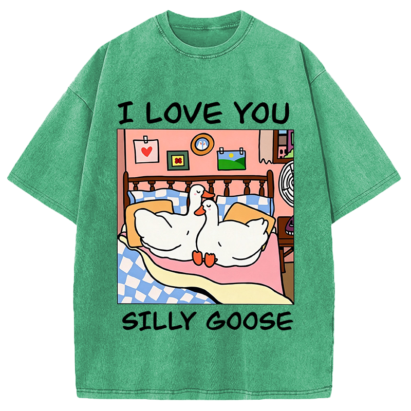 Modecanvas I Love You DTG Printing Washed T-Shirt