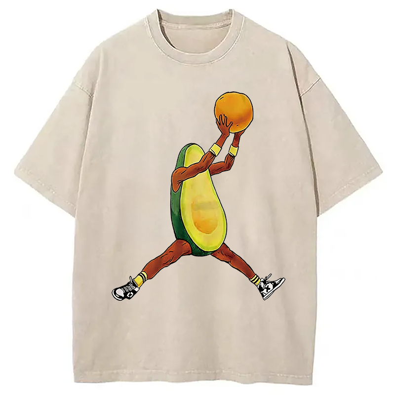 Modecanvas Avocado Basketball Washed T-Shirt