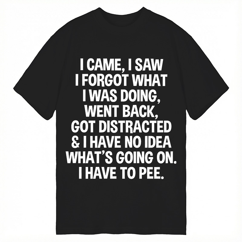Modecanvas I Came I Saw I Forgot What I Was Doing DTG Printing Classic T-Shirt-modecanvas