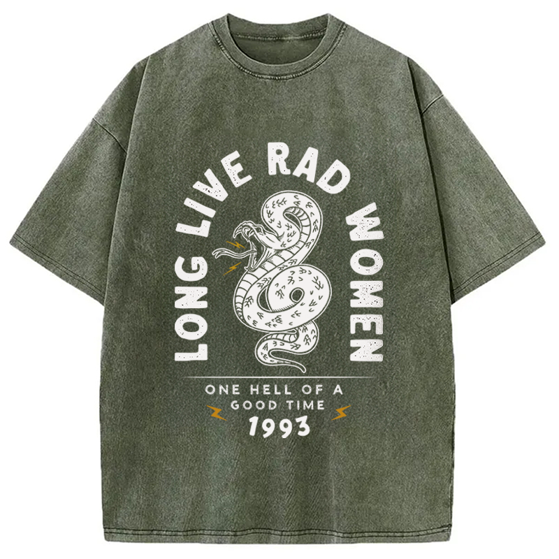 Modecanvas Long Live Rad Women DTG Printing Washed T-Shirt