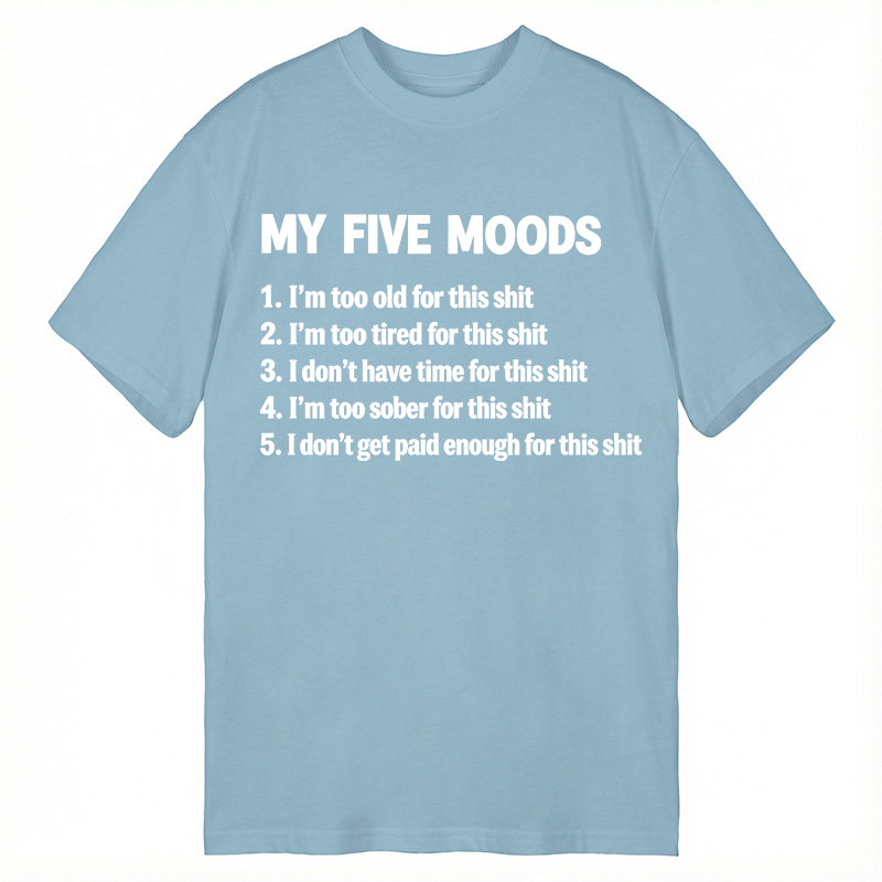 Modecanvas My Five Moods DTG Printing Classic T-Shirt-modecanvas