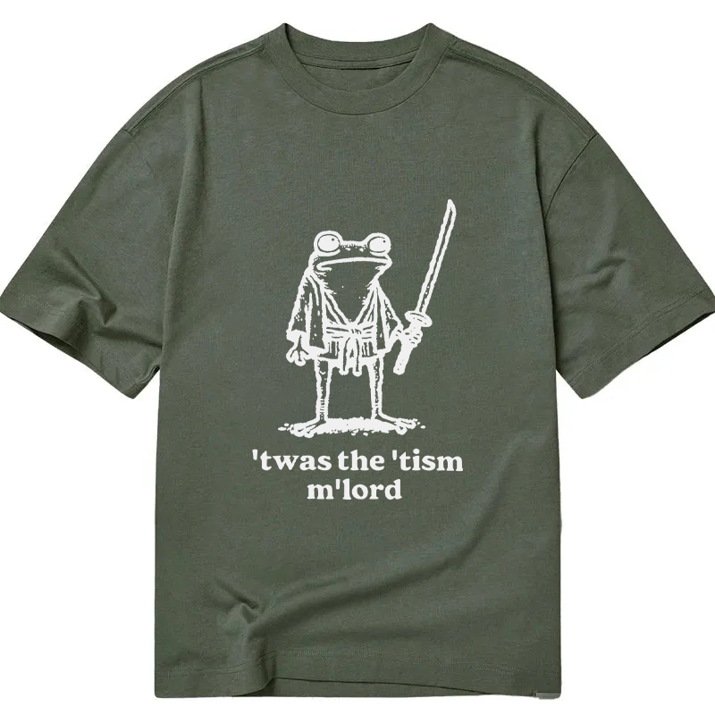Modecanvas Focused Samurai Frog DTG Printing Classic T-Shirt-modecanvas