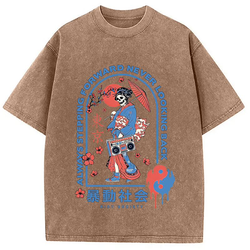 Modecanvas Riot Society DTG Printing Washed T-Shirt
