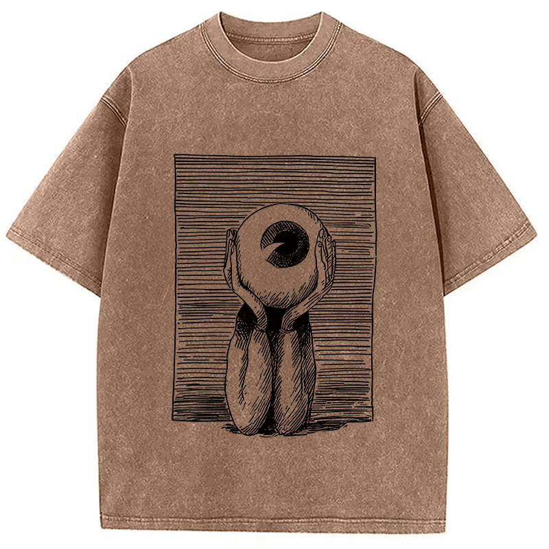 Modecanvas The Eye of the Beholder DTG Printing Washed T-Shirt-modecanvas