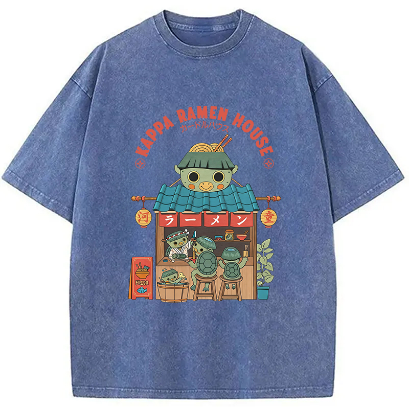 Modecanvas Kappa Ramen House DTG Printing Washed T-Shirt