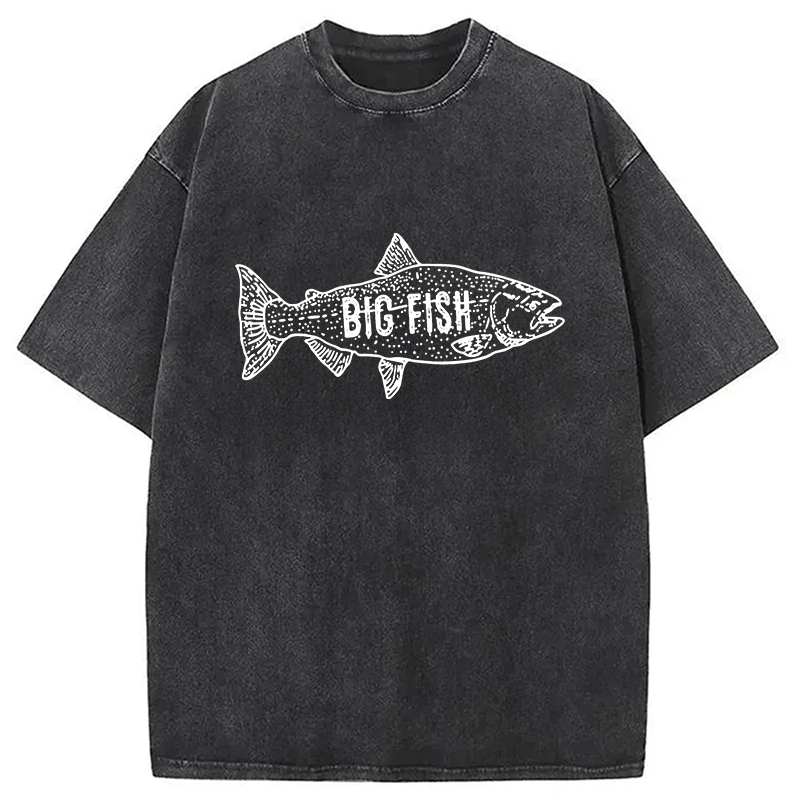 Modecanvas Big Fish DTG Printing Washed T-Shirt