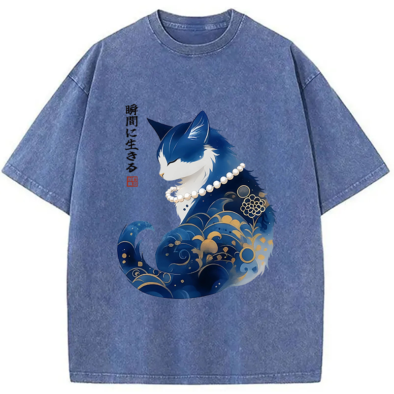 Modecanvas Living the Present Washed T-Shirt