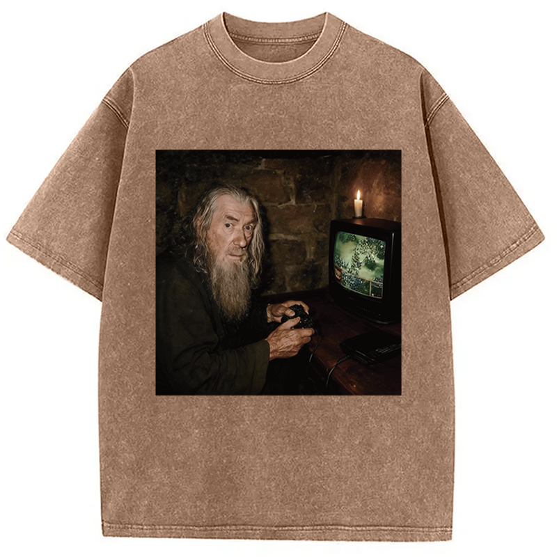Modecanvas Gamer Wizard Washed T-Shirt