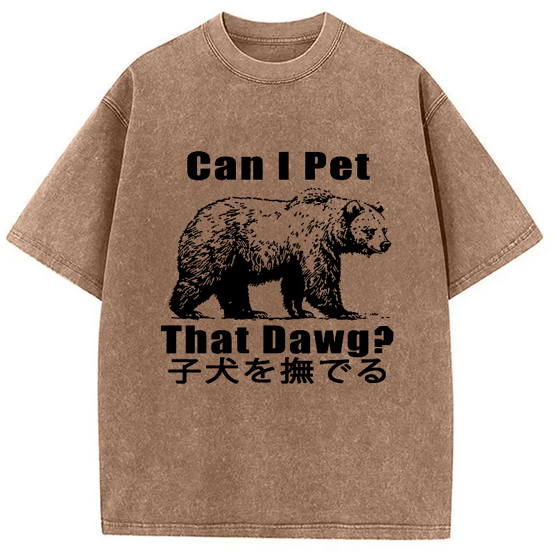 Modecanvas Pet The Bear Washed T-Shirt
