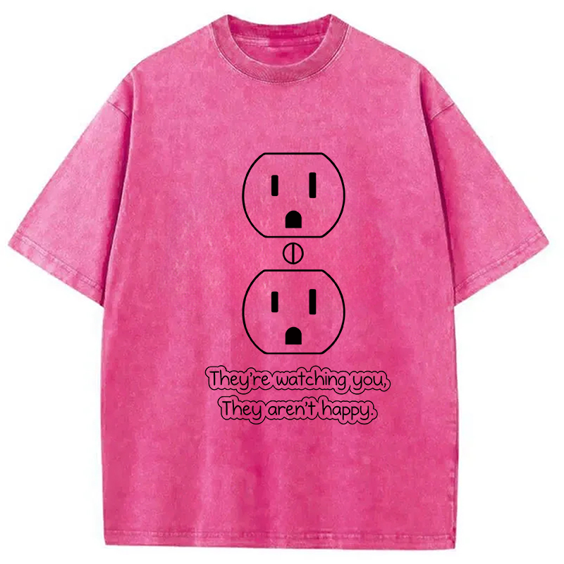 Modecanvas Sad Socket DTG Printing Washed T-Shirt