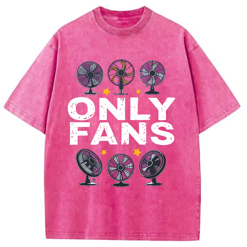 Modecanvas Only Fans Humor DTG Printing Washed T-Shirt