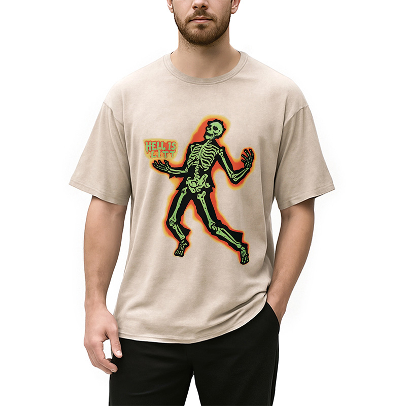 Modecanvas HELL IS LIT Washed T-Shirt