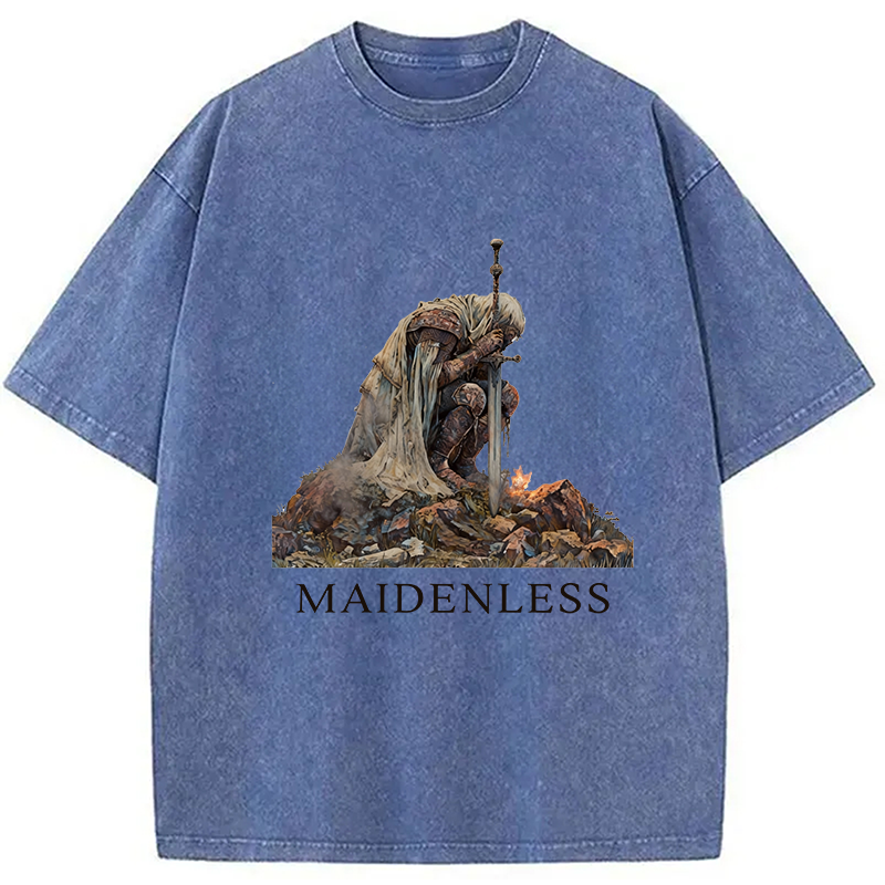 Modecanvas Maidenless Vintage Washed T-Shirt-modecanvas