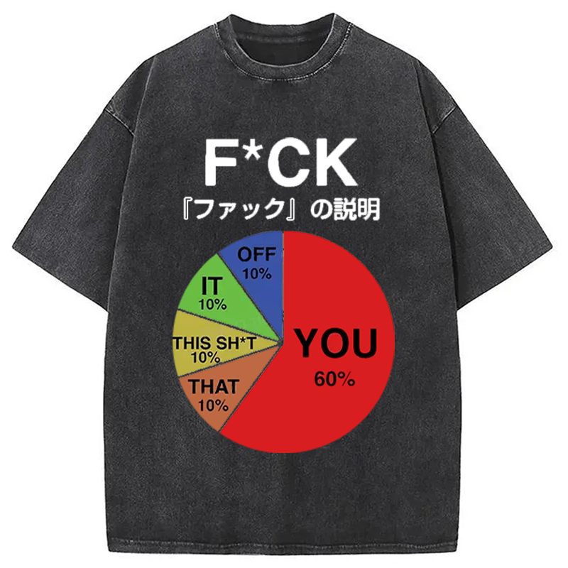 Modecanvas Proportion Of Main Word Combination Washed T-Shirt