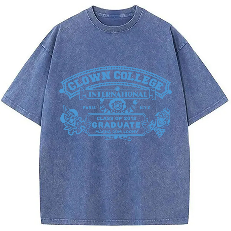 Modecanvas Clown College DTG Printing Washed T-Shirt