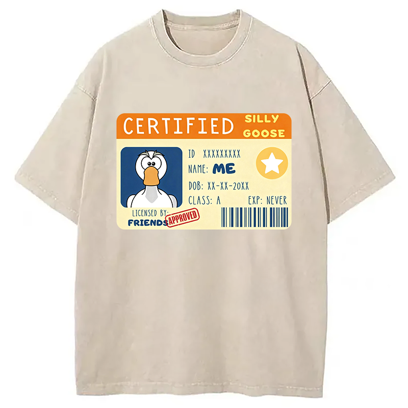 Modecanvas Certified Silly Goose DTG Printing Washed T-Shirt