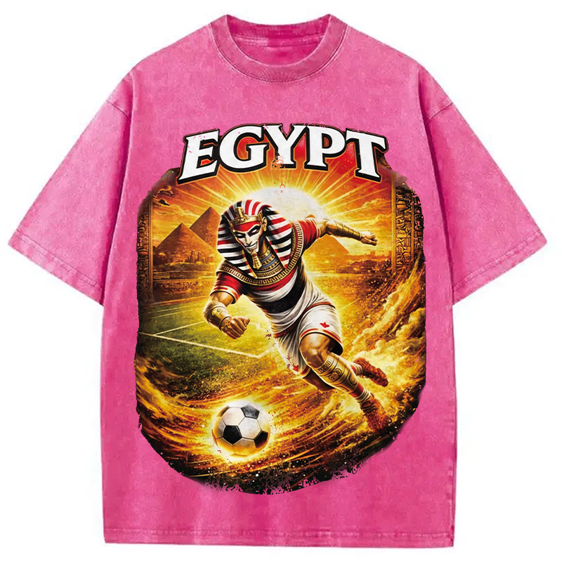 Modecanvas Egypt Soccer DTG Printing Washed T-Shirt