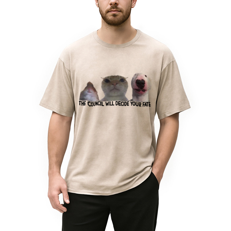 Modecanvas The Council Will Become Your Fate Meme Washed T-Shirt