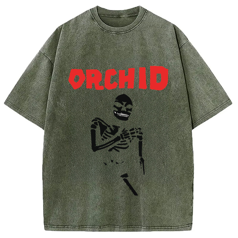 Modecanvas Orchid Chaos Is Me Washed T-Shirt