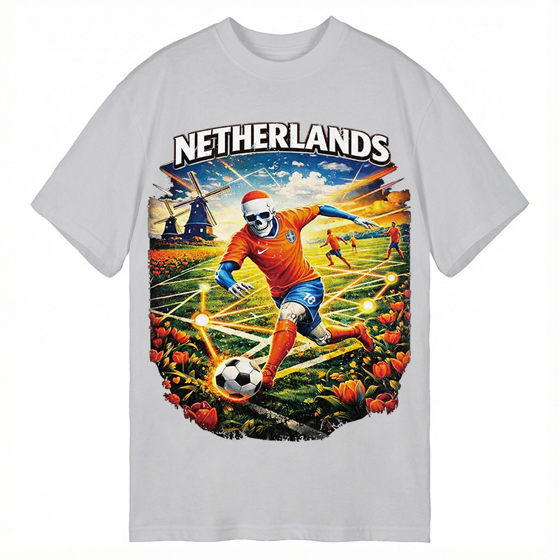 Modecanvas Holland Football DTG Printing Classic T-Shirt-modecanvas