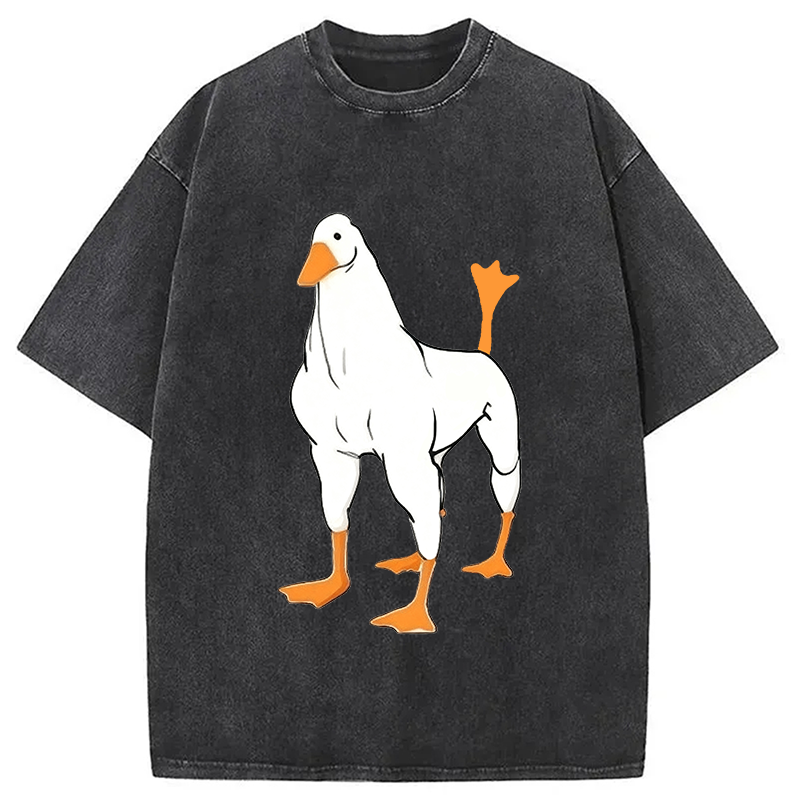 Modecanvas Muscle Duck Goose Washed T-Shirt