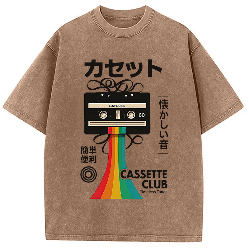 Modecanvas Colored Tape Washed T-Shirt