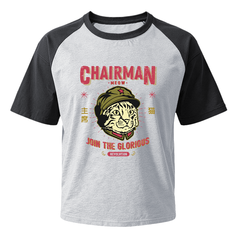 Modecanvas Chairman Meow Raglan T-Shirt
