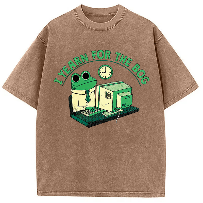 Modecanvas Yearn For The Bog DTG Printing Washed T-Shirt
