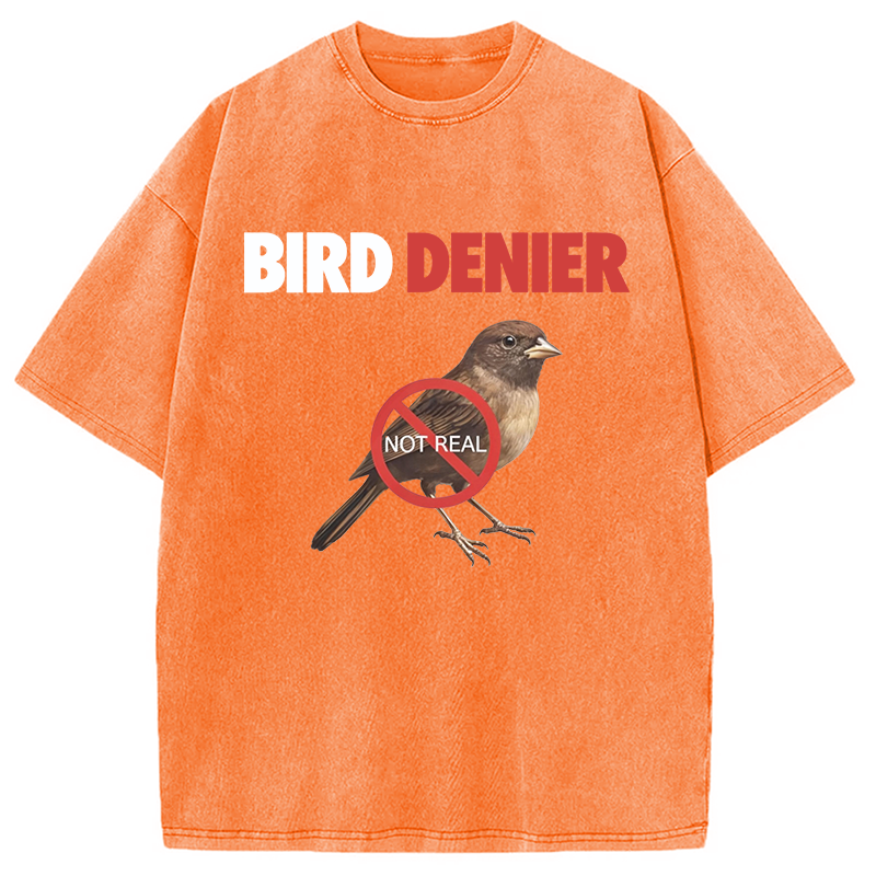 Modecanvas Bird Denier DTG Printing Washed T-Shirt