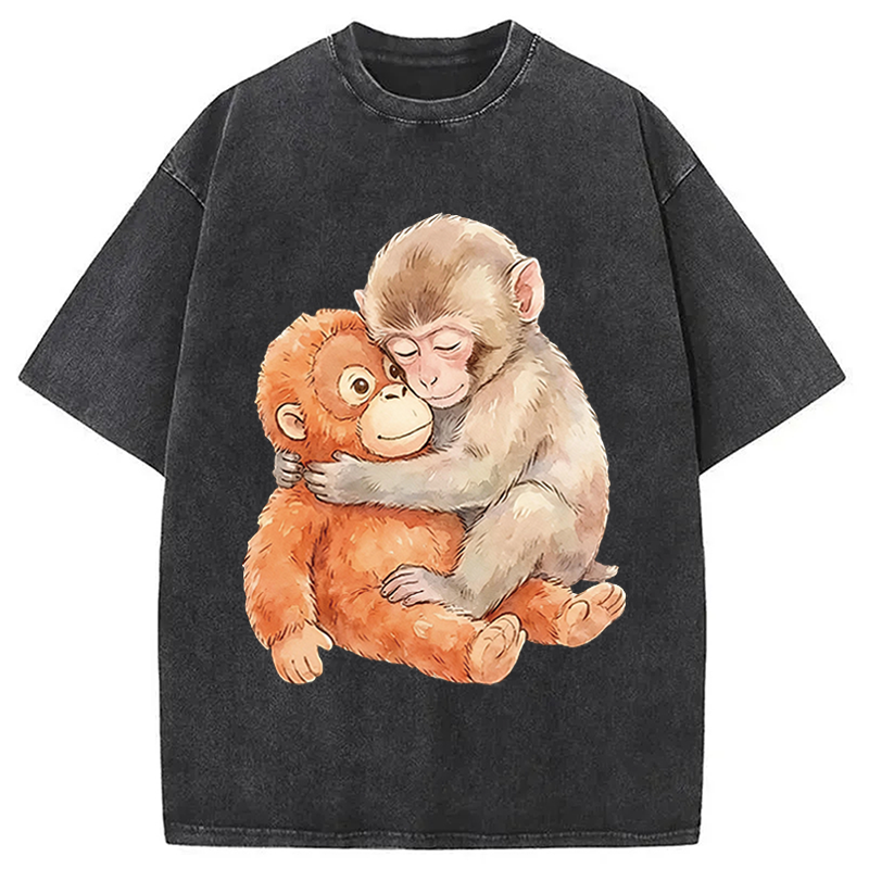 Modecanvas Poor Punch DTG Printing Washed T-Shirt