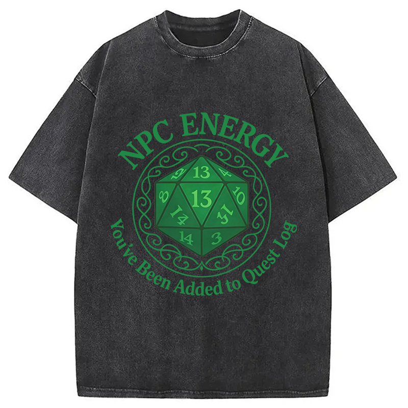 Modecanvas NPC Energy DTG Printing Washed T-Shirt