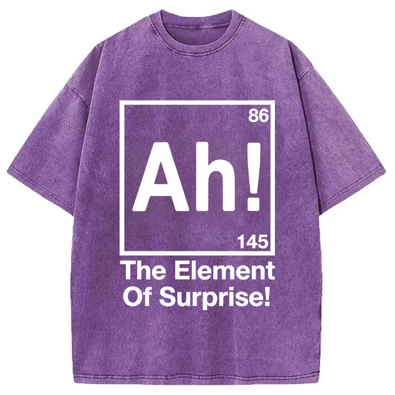 Modecanvas Ah Element Of Surprise DTG Printing Washed T-Shirt