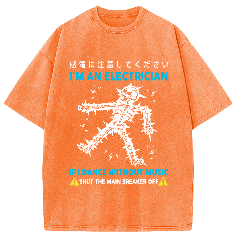 Modecanvas Dancing Electrician Washed T-Shirt