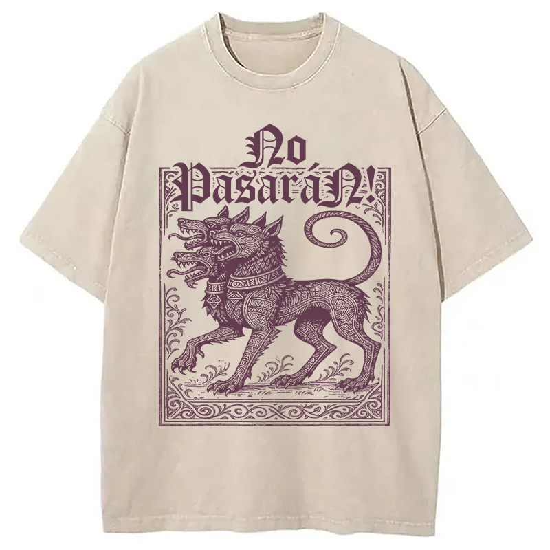 Modecanvas No Pasar�n! DTG Printing Washed T-Shirt