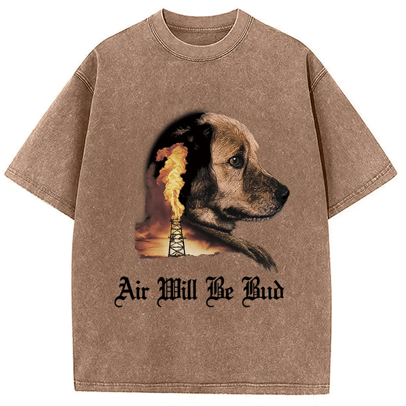 Modecanvas Air Will Be Bud Washed T-Shirt-modecanvas