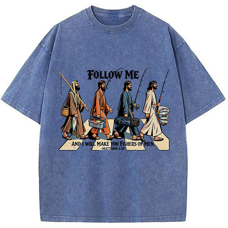Modecanvas Fishers Of Men DTG Printing Washed T-Shirt