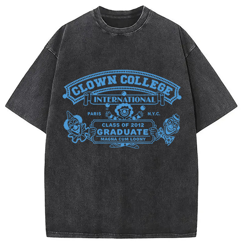 Modecanvas Clown College DTG Printing Washed T-Shirt