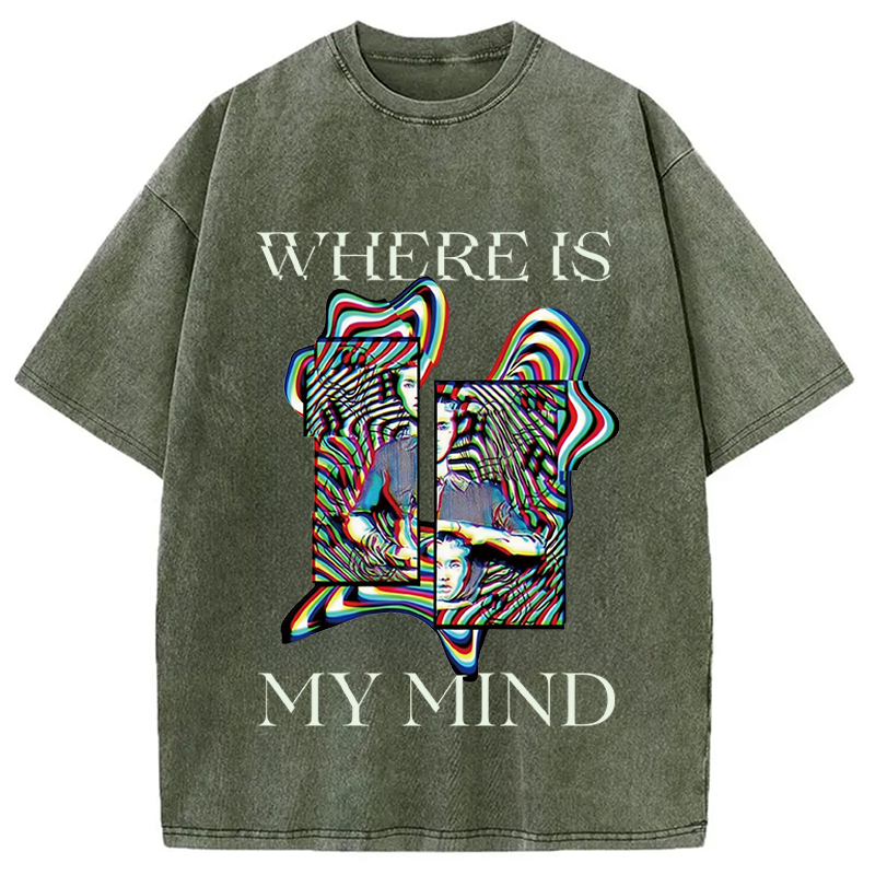 Modecanvas Where Is My Mind? DTG Printing Washed T-Shirt
